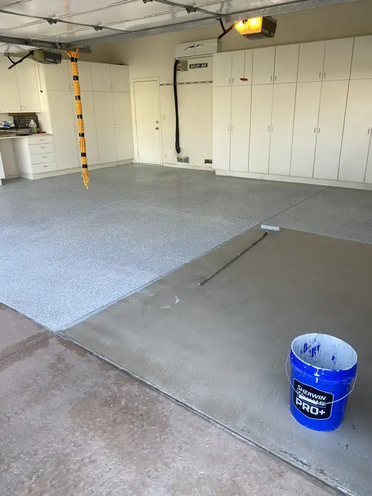 Garage Floor Coating Install Wide View La Quinta Ca
