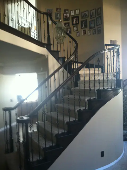 Painted Curved Staircase La Quinta Ca