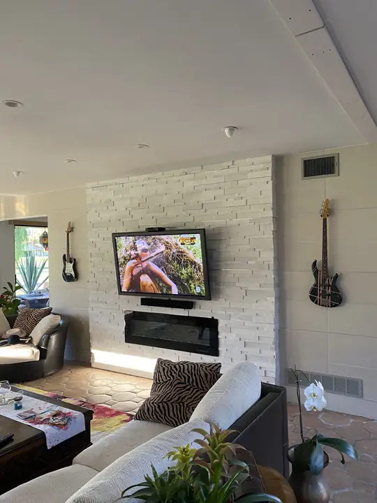 Painted Living Room With Feature Wall La Quinta Ca