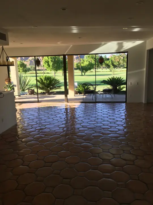 Stained Concrete Floor Living Room La Quinta Ca
